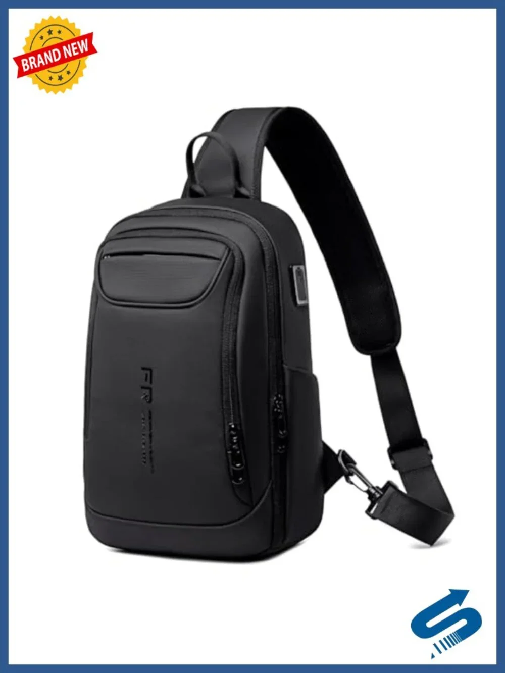 Water Resistant Sling Backpack for Travel, 1800D Oxford Fabric